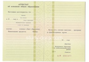 Аттестат за 9 класс 1995-2006 в Мурманске
